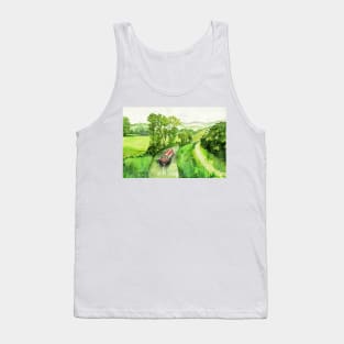 A Boat on Cromford Canal, Derbyshire Tank Top